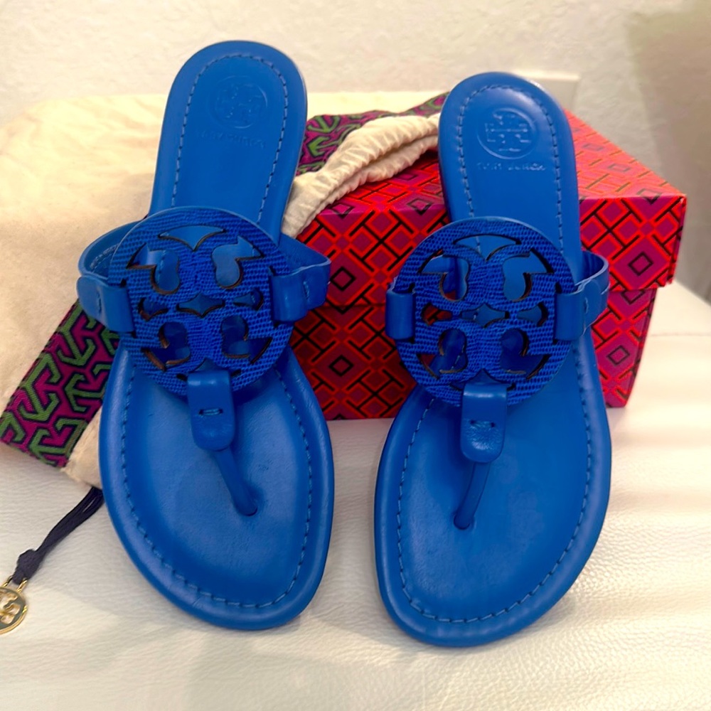 Tory Burch Miller Sandals Blue size 6